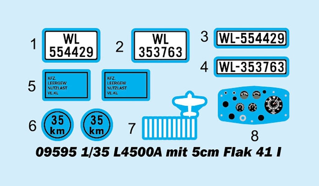 Trumpeter 09595 L4500A with 5cm Flak 41 I 1/35 – immagine 3