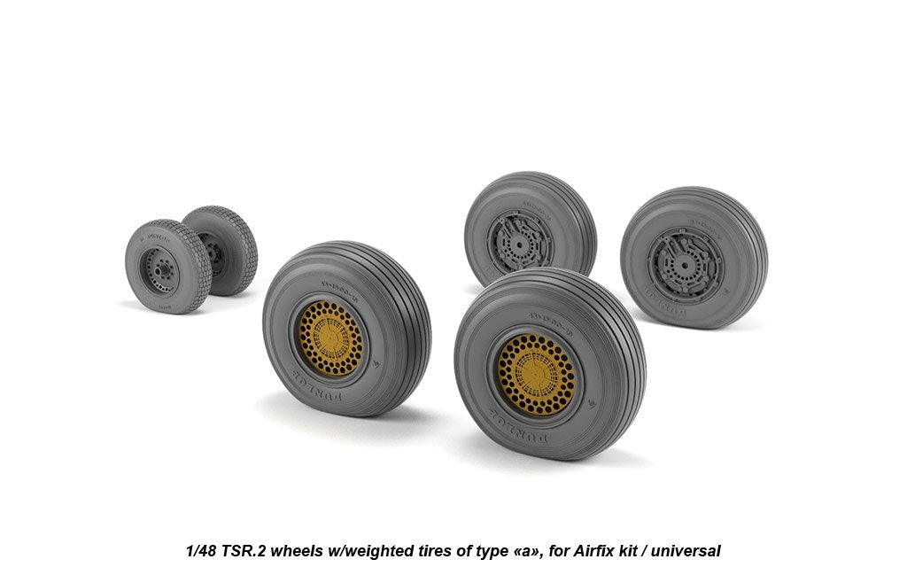 Armory Models AW48412 BAC TSR.2 wheels w/ weighted tires, type “a” (DL) 1/48 – immagine 3