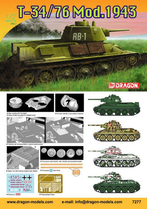Dragon 7277 T-34/76 Mod.1943 1/72 – immagine 2