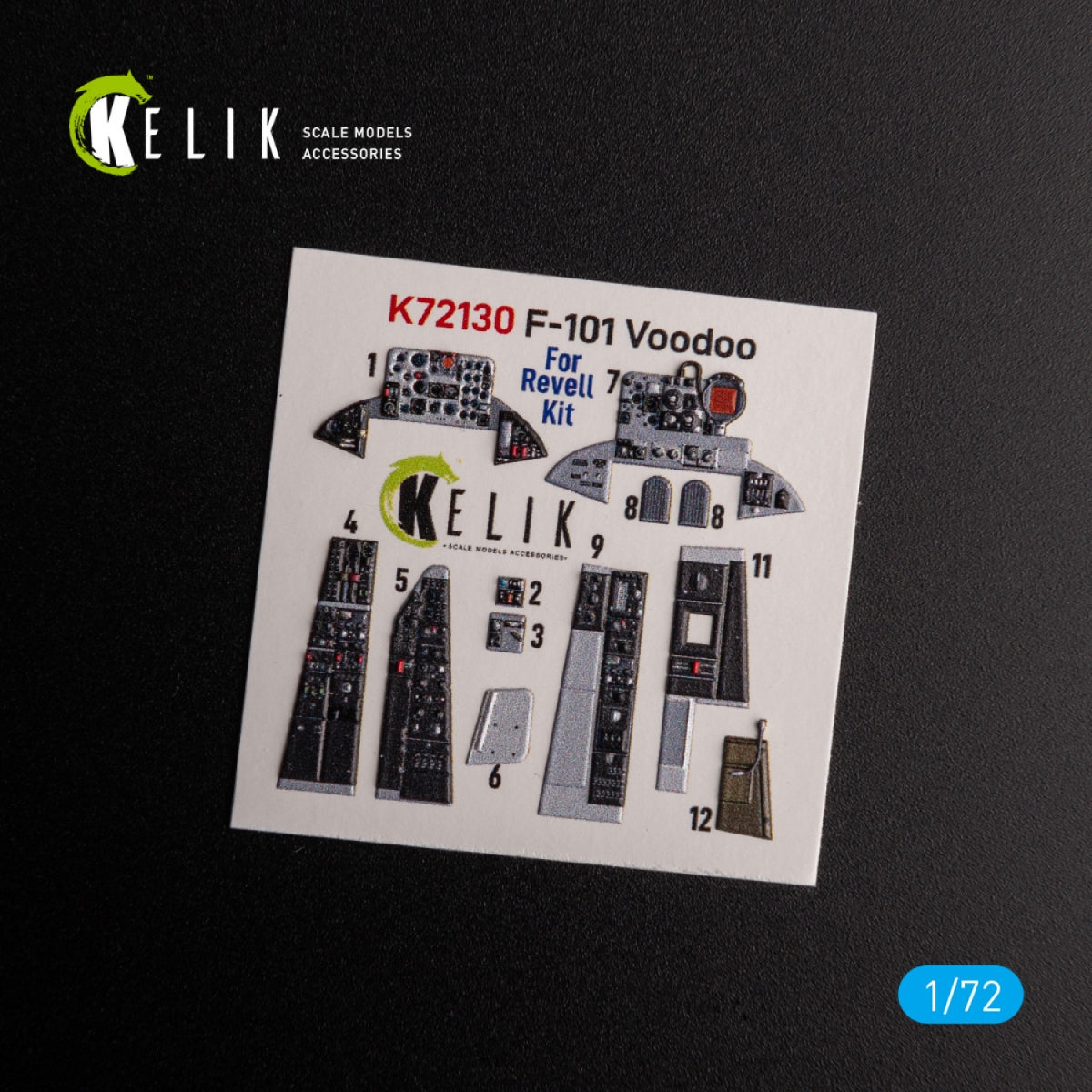 KELIK K72130 F-101 Voodoo - interior 3D decals for Revell kit 1/72 – imagen 2