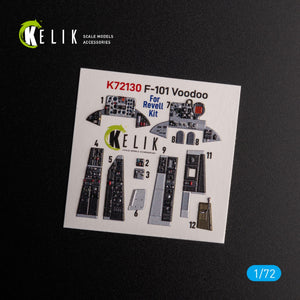 KELIK K72130 F-101 Voodoo - interior 3D decals for Revell kit 1/72 – imagen 2