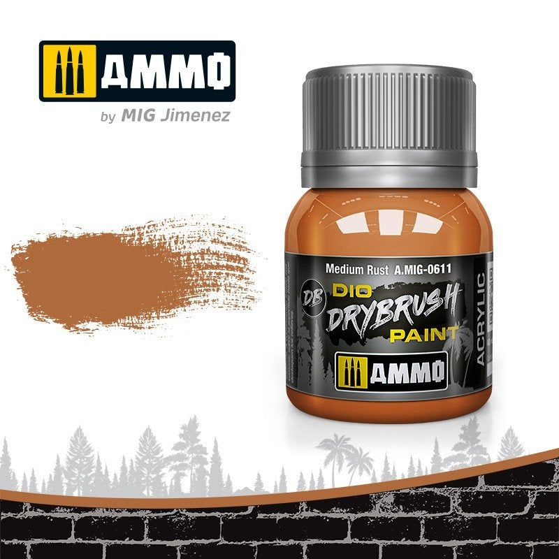 Munitions pour Mig 0611 DRYBRUSH Rouille moyenne 40 ml