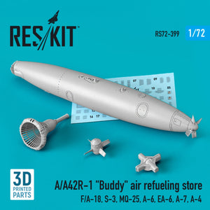 RESKIT RS72-0399 A/A42R-1 &amp;quot;BUDDY&amp;quot; AIR REFUELING STORE (1 PCS) (3D PRINTED) 1/72