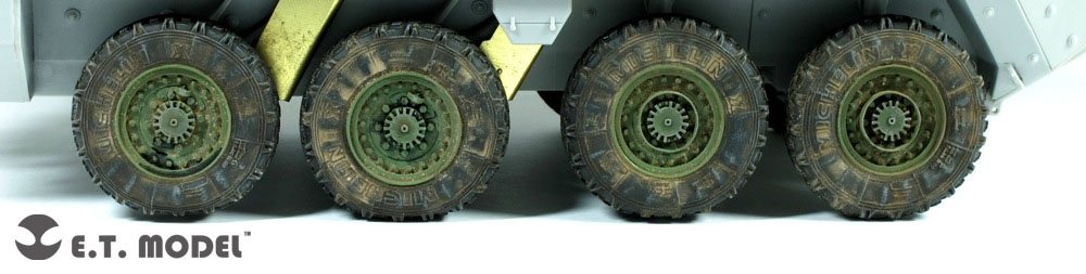 E.T. Model ER35-010 US ARMY Stryker Armored Vehicle Weighted Road Wheels For TRUMPETER 1/35 – zdjęcie 2