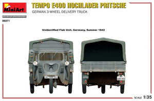 MiniArt 35371 Tempo E400 Hochlader Pritsche German 3-wheel delivery truck 1/35 – imagen 15