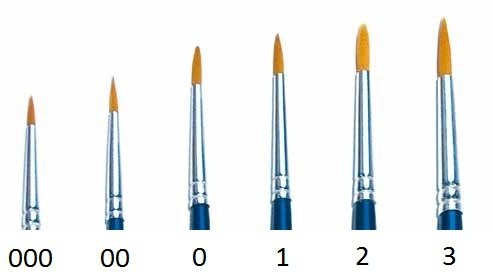 Italeri 52201 Pinceau rond synthétique 000