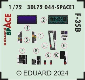 Eduard 3DL72044 F-35B SPACE TAMIYA 1/72 – immagine 2