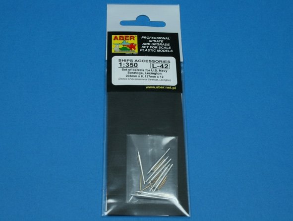 Aber 350L-42 Set of barrels 203mm x 8; 127mm x 12 for Japan Navy Saratoga, Lexington 1/350 – Bild 4