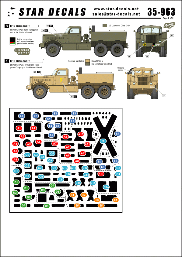 Star Decals 35-963 Transporteur de chars M19 Diamond n° 1 1/35 – image 2