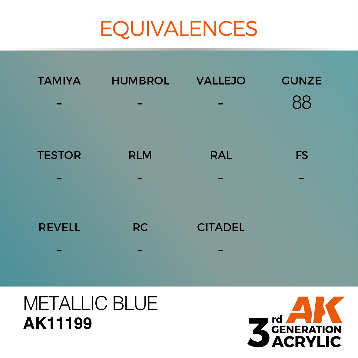 AK Interactive AK11199 METALLIC BLUE – METALLIC 17ml – zdjęcie 3