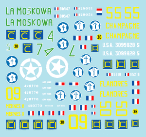 Star Decals 35-C1103 French Shermans # 2 1/35 – imagen 3