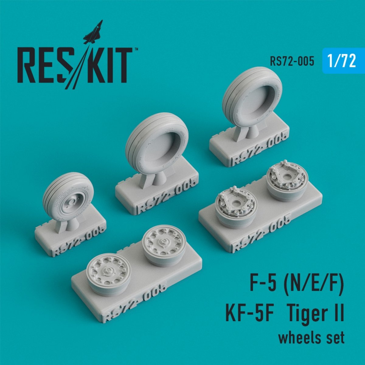RESKIT RS72-0005 F-5 (N,E,F)/KF-5F "TIGER II" WHEELS SET 1/72