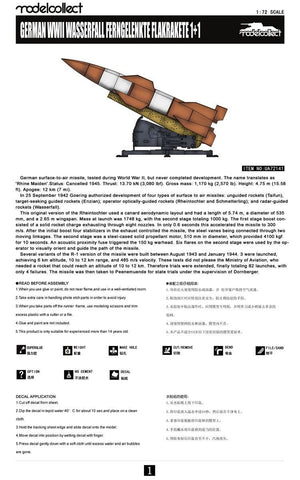 Modelcollect UA72141 German WWII Wasserfall Ferngelenkte Flakrakete 1+1 pack 1/72 – immagine 5