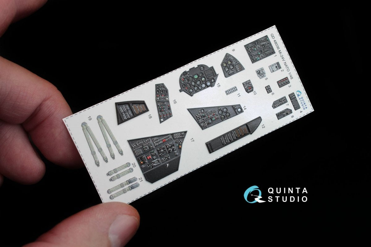 Quinta Studio QD48036 Mi-24V NATO (black panels) 3D-Printed &amp;amp; coloured Interior on decal paper (for Zvezda kit) 1/48 – Bild 3