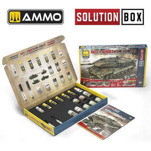 AMMO of Mig Jimenez 7731 SOLUTION BOX 26 – NATO &amp;amp; BUNDESWEHR Vehicles - Colors and Weathering System – imagen 2
