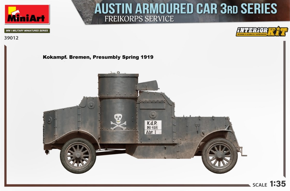 MiniArt 39012 AUSTIN ARMOURED CAR 3rd SERIES: FREIKORPS SERVICE. INTERIOR KIT 1/35 – imagen 5