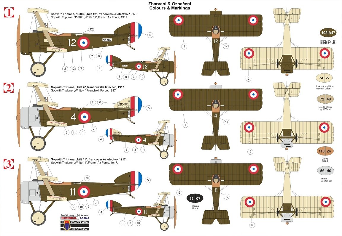 Kovozavody Prostejov KPM0184 Sopwith Triplane France 1/72 – zdjęcie 2