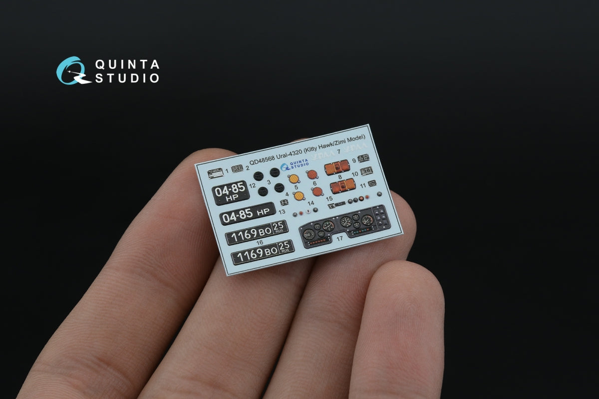 Quinta Studio QD+48568 URAL 4320 3D-Printed &amp;amp; colored Interior on decal paper (KittyHawk/Zimi model) (with 3D-printed resin parts) 1/48 – image 5