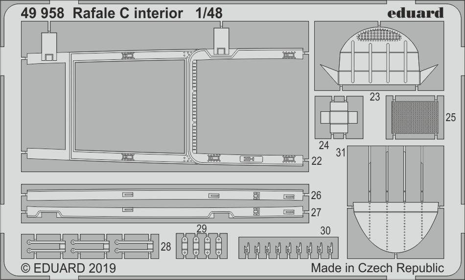 Eduard 49958 Rafale C interior 1/48 REVELL – immagine 2