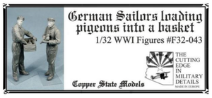 Maquettes Copper State Models F32-043 Marins allemands avec pigeons 1/32