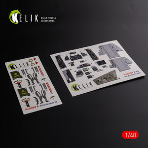 Décalcomanies 3D intérieures KELIK K48089 F-4J « Phantom II » pour maquette Academy au 1/48