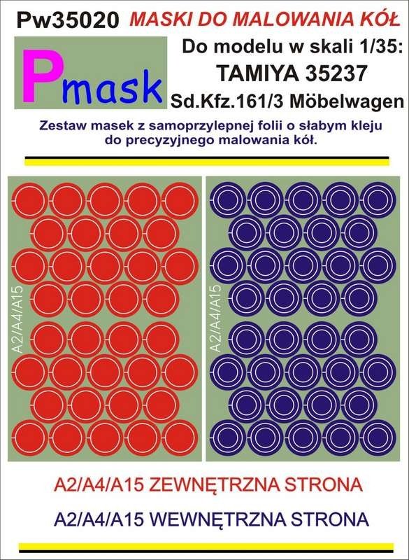 Masque P PW35020 SD.KFZ. 161/3 MOBELWAGEN TAMIYA 35237 (1/35)