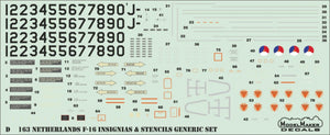 ModelMaker Decals D48160 Dutch F-16 Demo 1994 1/48 – immagine 3
