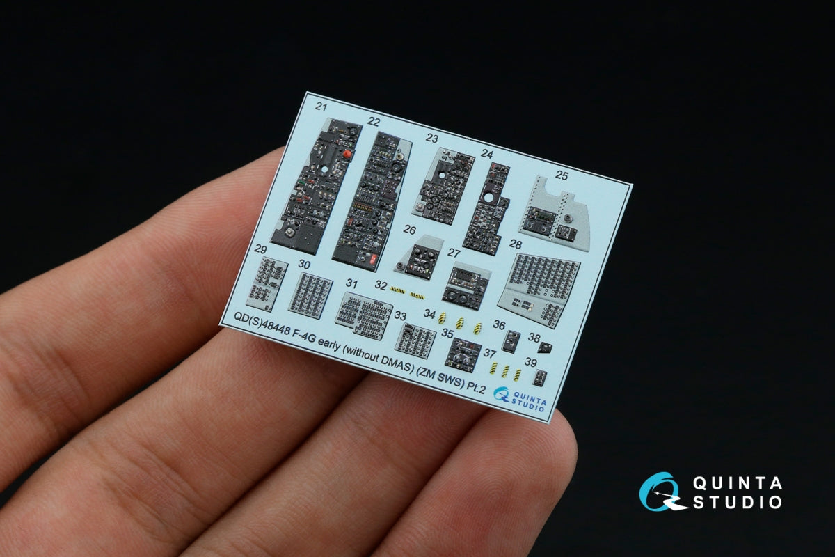 Quinta Studio QDS-48448 F-4G early 3D-Printed &amp;amp; coloured Interior on decal paper (Zoukei Mura SWS) (Small version) 1/48 – imagen 7