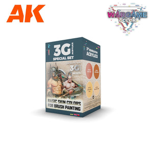 AK Interactive AK1075 WARGAME COLOR SET. BASIC SKIN COLORS. 4x17 ml