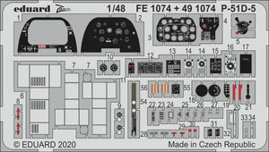 Eduard 491074 P-51D-5 interior 1/48 AIRFIX – imagen 2