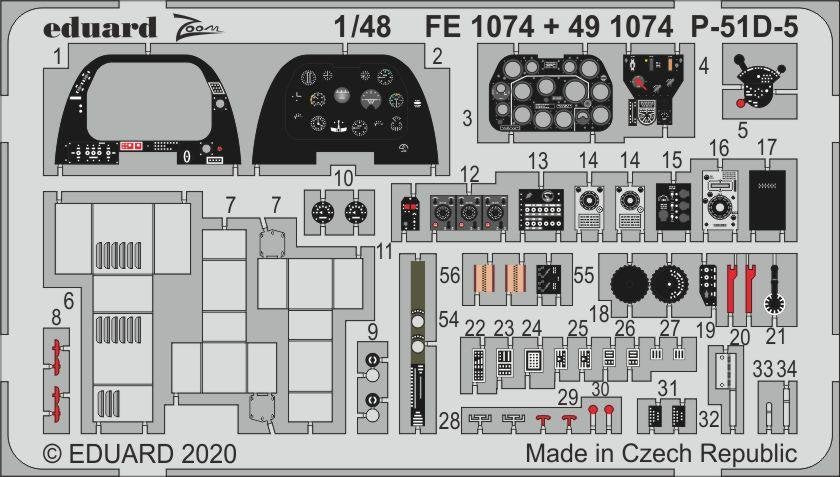 Eduard 491074 P-51D-5 interior 1/48 AIRFIX – imagen 2