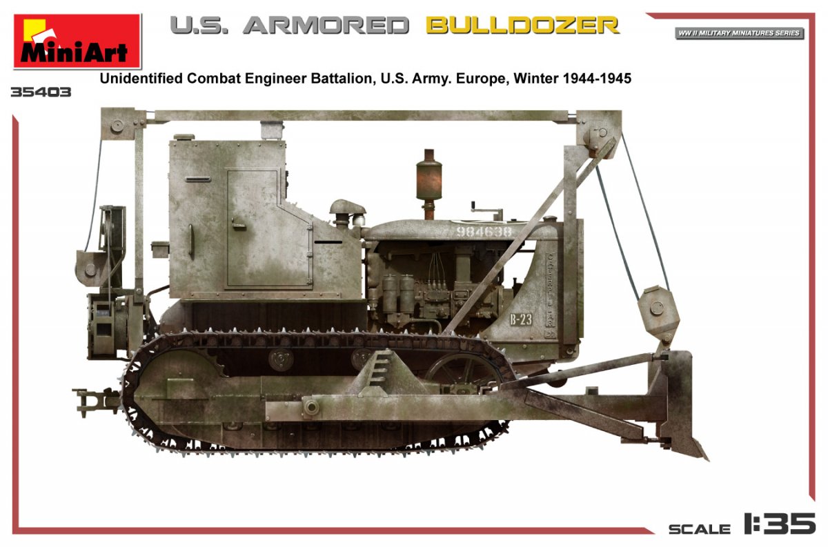 MiniArt 35403 U.S. ARMORED BULLDOZER 1/35 – immagine 6