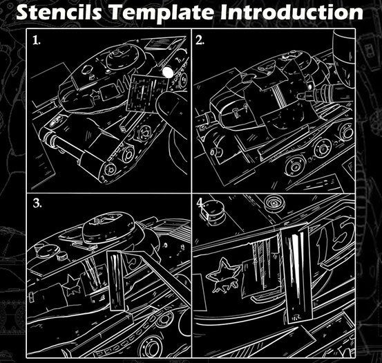 16.02 VK-AS35001 Splash and Scratch Airbrushstencil – imagen 3