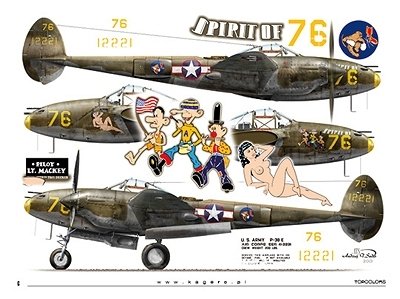 Kagero 15040 Pacific Lightnings Part I (kalkomania) PL/EN – imagen 3