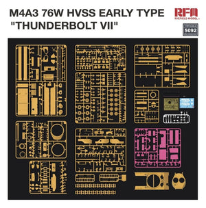 Rye Field Model 5092 M4A3 76W HVSS Early Type &amp;quot;Thunderbolt VII&amp;quot; 1/35 – imagen 3