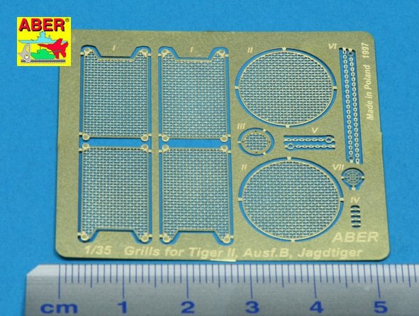 Aber 35G06 Grilles for german tank King Tiger, Jagdtiger 1/35 – imagen 2
