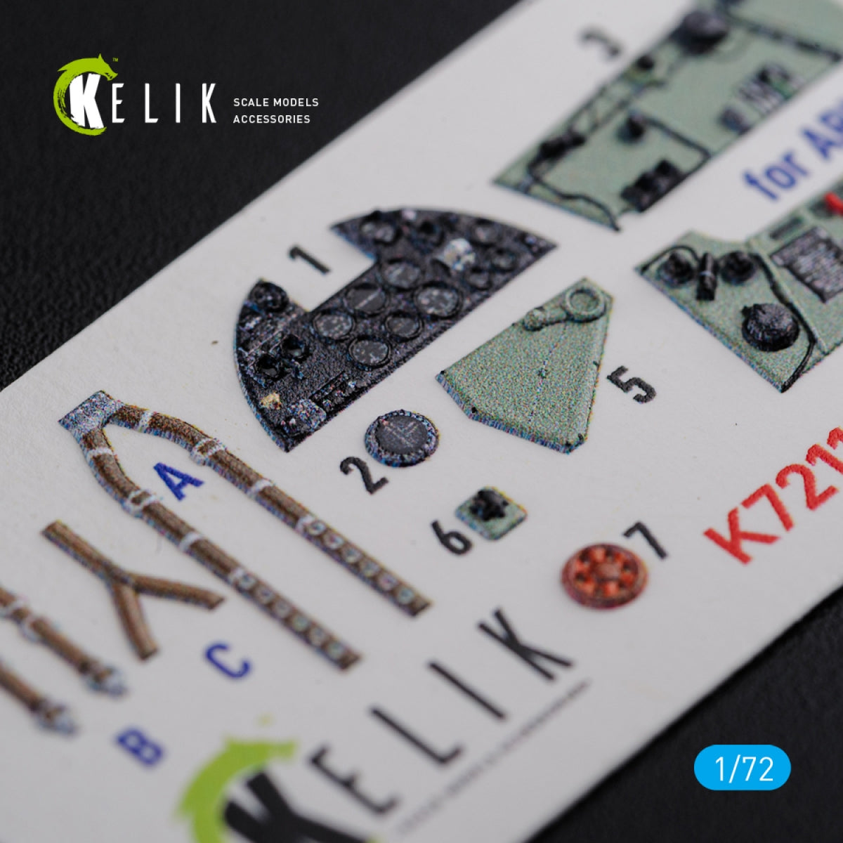 KELIK K72115 Sea Hurricane Mk I interior 3D decals for Arma Hobby kit 1/72 – imagen 8