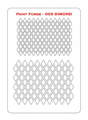 Paint Forge PFST003L STENCIL - DIAMONDS – imagen 2