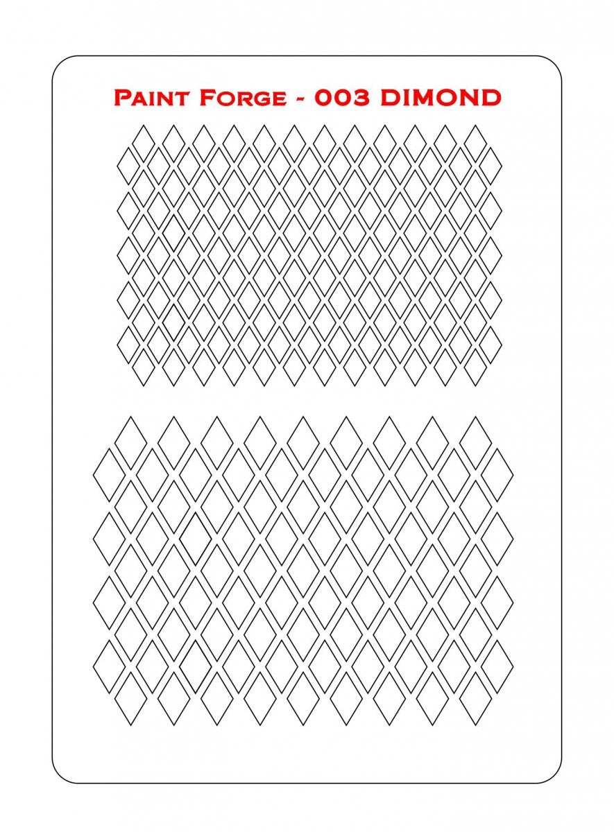 Paint Forge PFST003L STENCIL - DIAMONDS – imagen 2