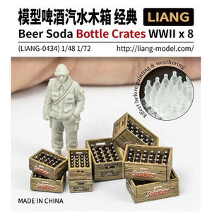 Liang 0434 Beer Soda Bottle Crates WWII x 8 1/48 - 1/72