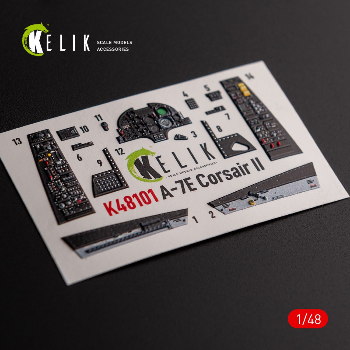KELIK K48101 A-7E Corsair II- interior 3D decals for HobbyBoss kit 1/48 – immagine 4