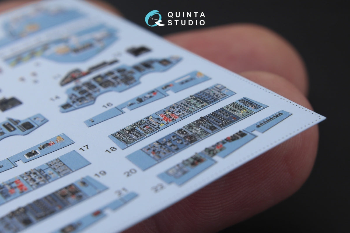 Quinta Studio QD48181 Su-27UB 3D-Printed coloured Interior on decal paper (for KittyHawk kit) 1/48 – immagine 2