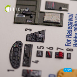 KELIK K72156 TBM-3E - interior 3D decals for Hobby 2000/Hasegawa kit 1/72 – imagen 2