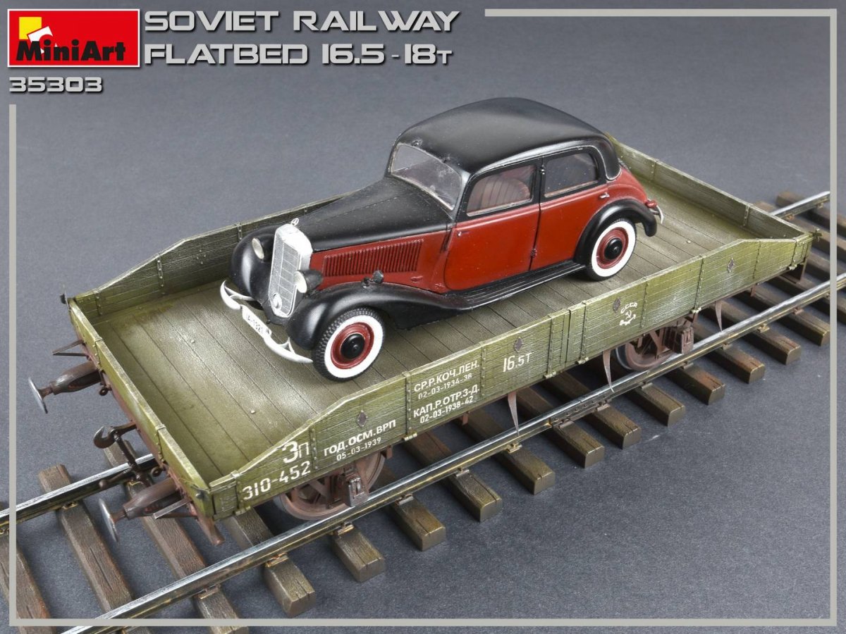 MiniArt 35303 Soviet Railway Flatbed 16,5-18t 1/35 – imagen 14