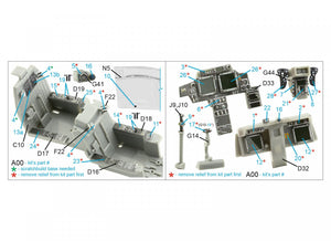 Quinta Studio QDS-48362 AH-64D 3D-Printed &amp;amp; coloured Interior on decal paper (Hasegawa) (Small version) 1/48 – imagen 2