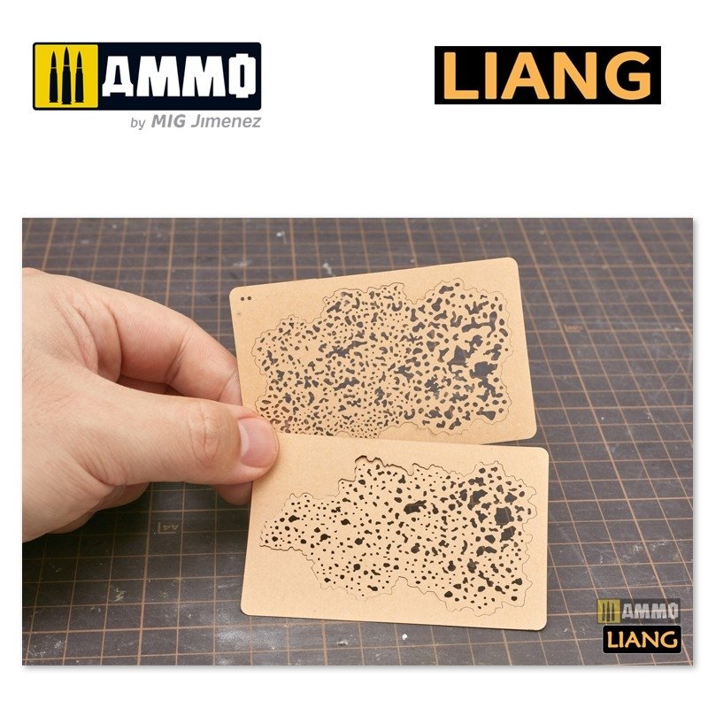 Liang 0006 Salt Weathering Effects Airbrush Stencils (Sparse) – Bild 2