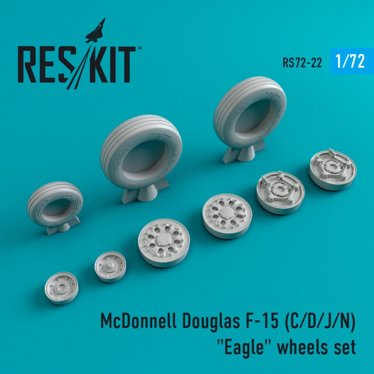 RESKIT RS72-0022 F-15 (C,D,J,N) "EAGLE" WHEELS SET 1/72