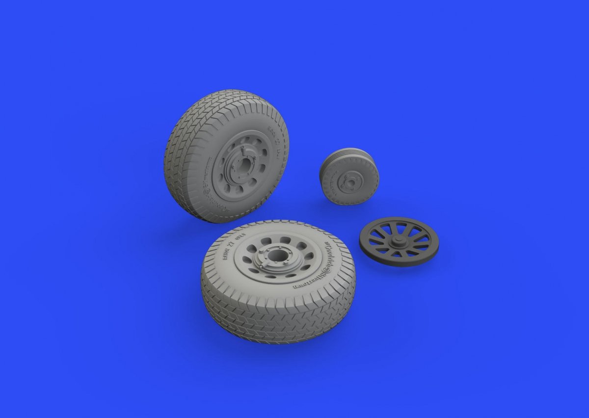 Eduard 648512 P-51D wheels rhomboid treat 1/48 EDUARD – immagine 2