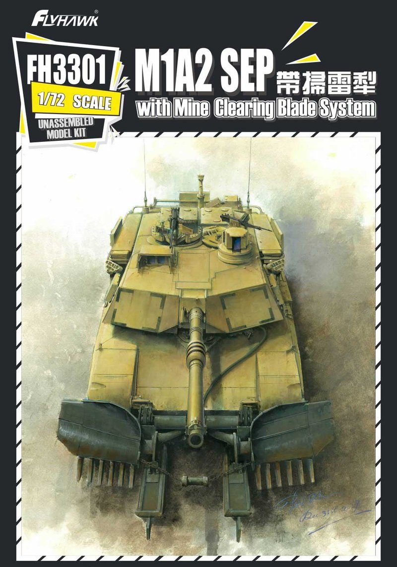 Flyhawk FH3301 M1A2 SEP with Mine Clearing Blade System 1/72