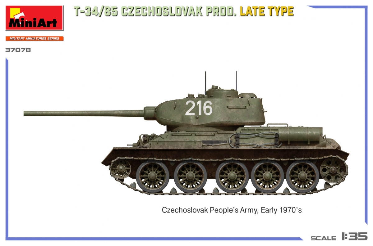 MiniArt 37078 T-34/85 Czechoslovak Prod. Late Type 1/35 – imagen 10